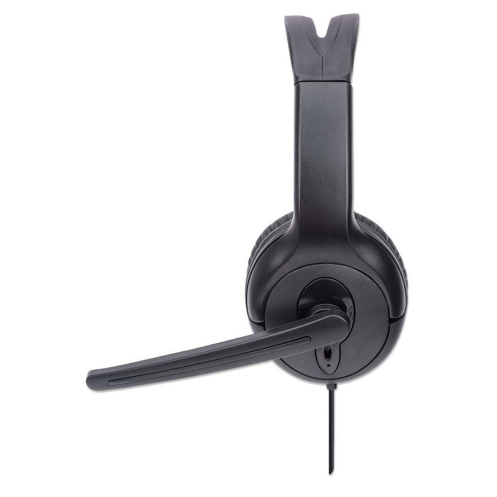 Manhattan Audífono USB monoaural con micrófono Auriculares Auriculares Diadema Oficina/Centro de llamadas Monoaural