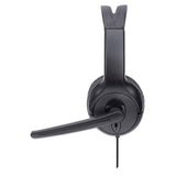 Manhattan Audífono USB monoaural con micrófono Auriculares Auriculares Diadema Oficina/Centro de llamadas Monoaural