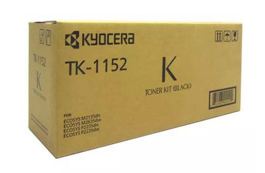 1T02RV0US0 - Tóner Kyocera TK-1152 3K Páginas Compatible P2235dn/P2235dn/P2235dw/M2135dn/M2135dn/M2635dw Color Negro