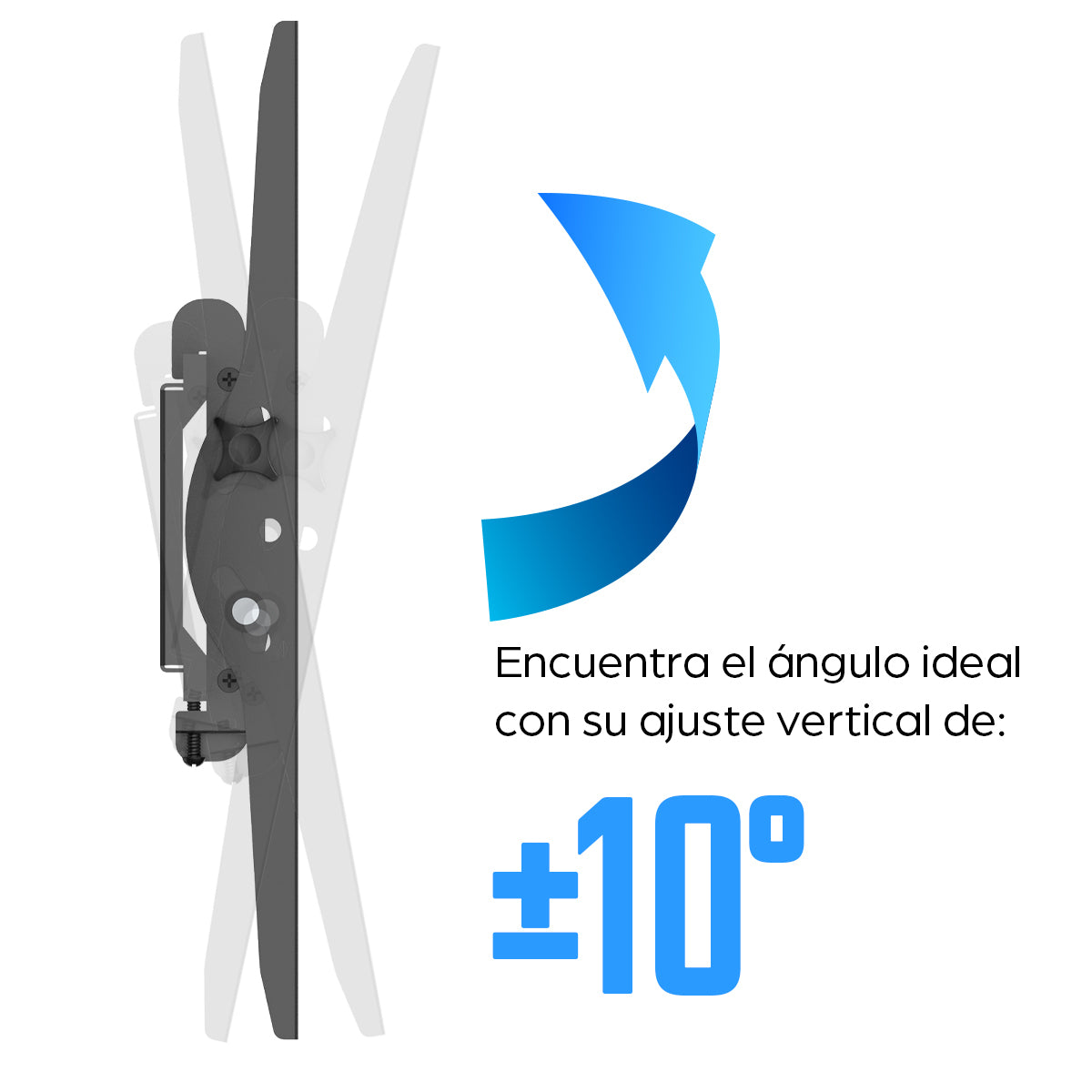 Manhattan Soporte de pared para TV/monitores (Inclinable), para pantallas de 37" a 75", Compatibilidad VESA: de 200x200 