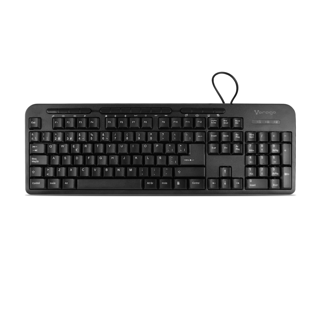 Vorago KM-107 teclado Ratón incluido Universal USB Español Negro