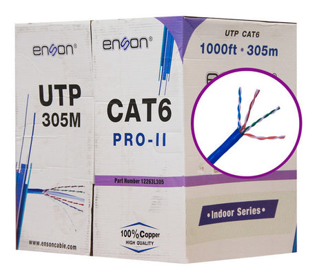 Enson 12263L305 cable de red Azul 305 m Cat6 U/UTP (UTP)