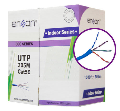 Enson 12251L305 cable de red Azul 305 m Cat5e U/UTP (UTP)