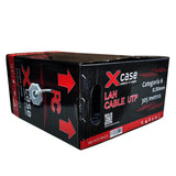 BOBINA XCASE CABLE 305 MTS UTP CAT 6,  GRIS  0.50 MM