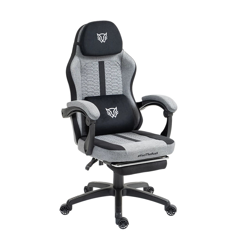 Balam Rush BR-940757 silla para videojuegos Silla universal para juegos Asiento acolchado tapizado Gris, 120 kg, Respald