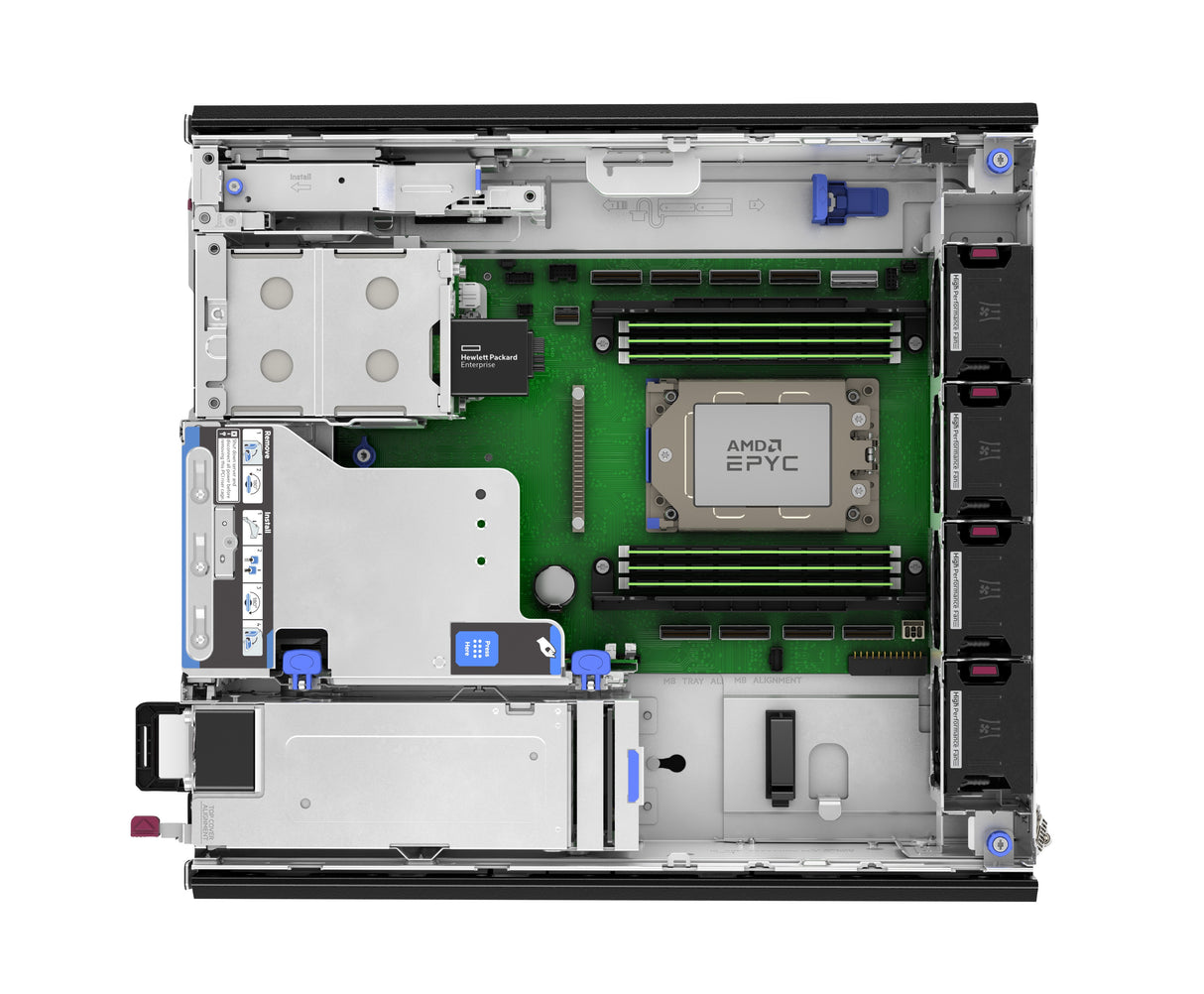 HPE ProLiant DL145 Gen11 8124P 2.45GHz 16c 1P 2x32GB-R 2SFF NS204i-u MR216i-p 2x700W PS LA Server Servidores AMD EPYC AM