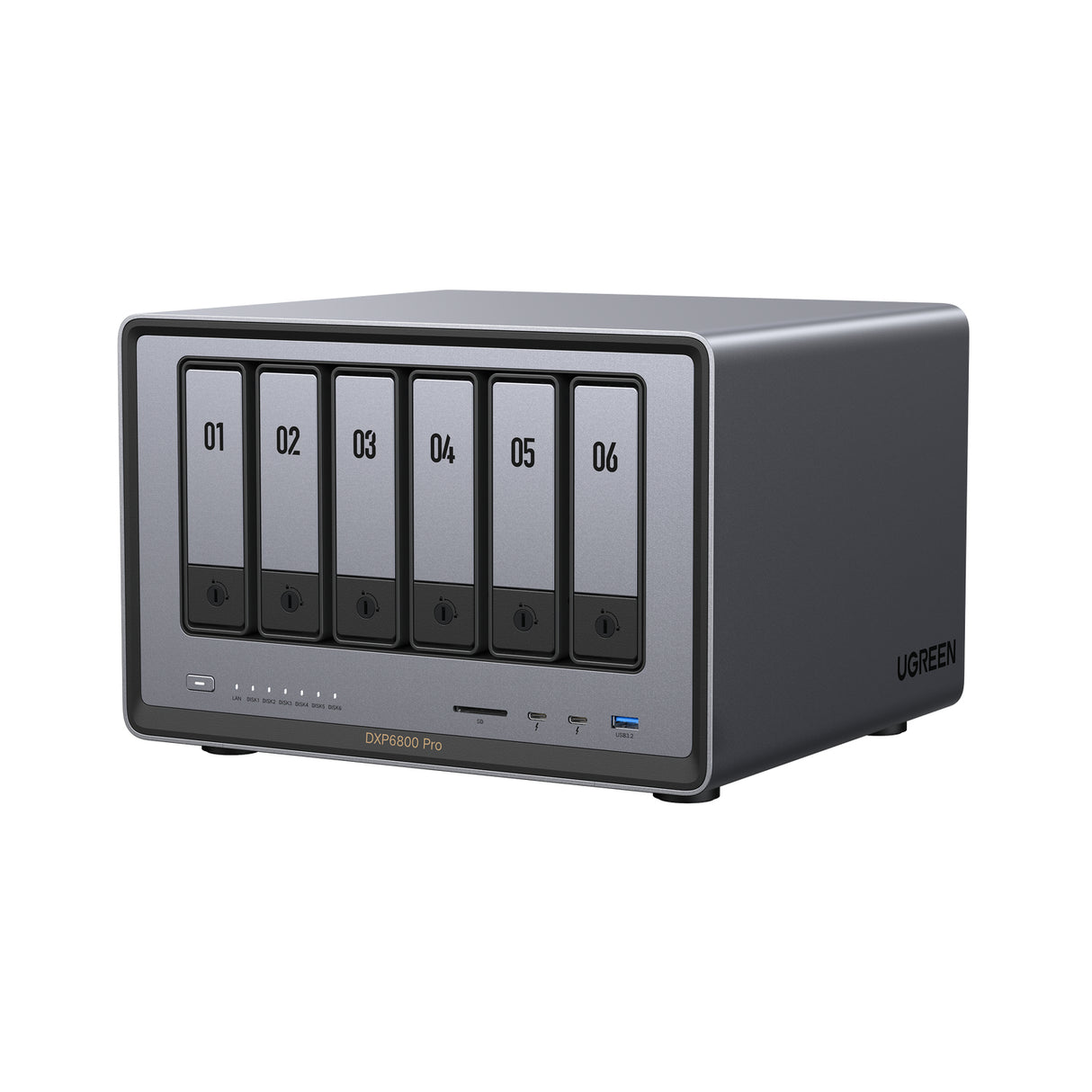 Ugreen DXP6800 Pro NAS Escritorio Intel® Core™ i5 8 GB DDR5 Gris, Negro