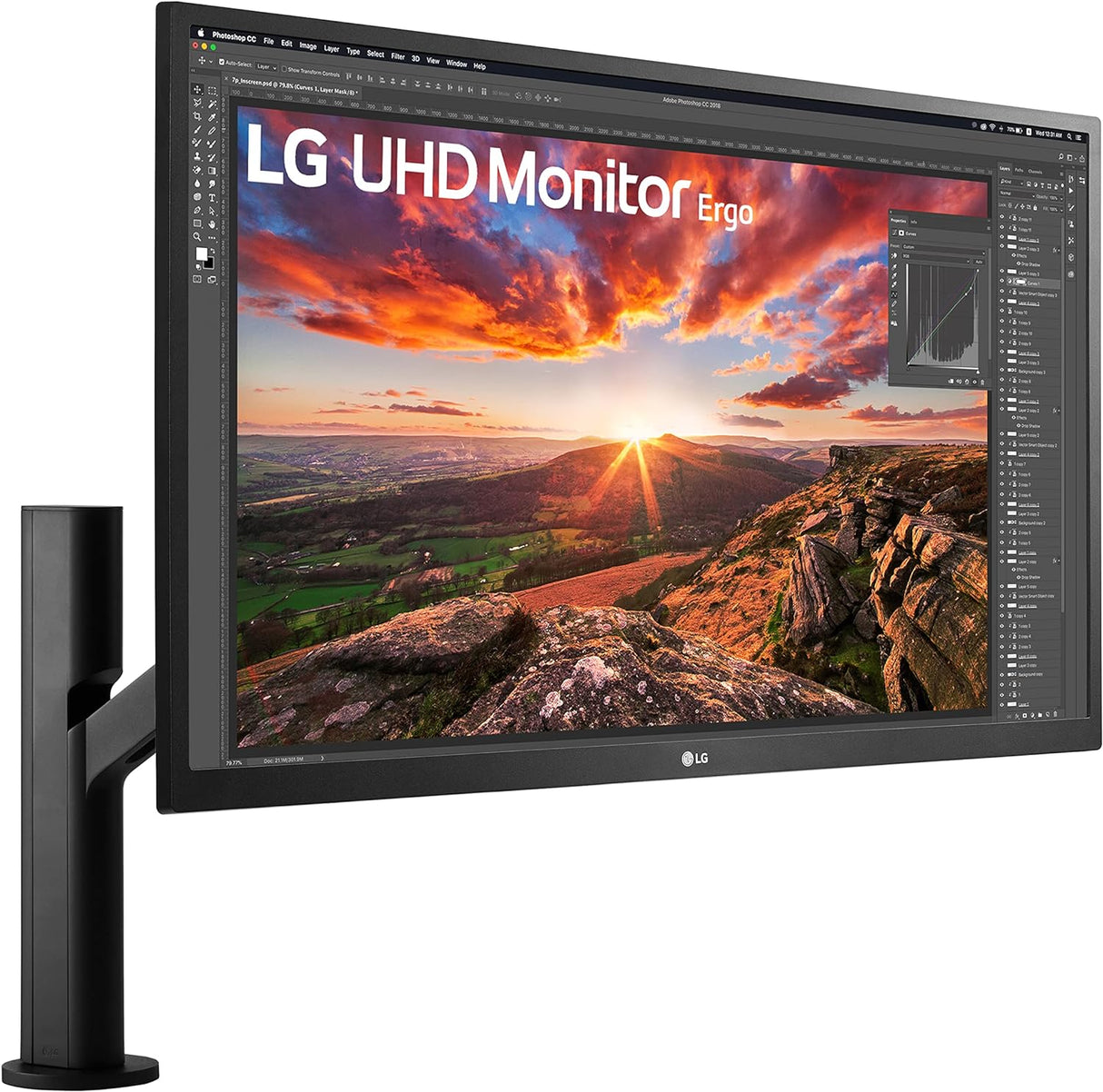 Monitor Flexible LG IPS UHD 4K LED 27", 4K Ultra HD, Resolución 3840 X 2160, FreeSync, HDMI, Negro - 27UK580