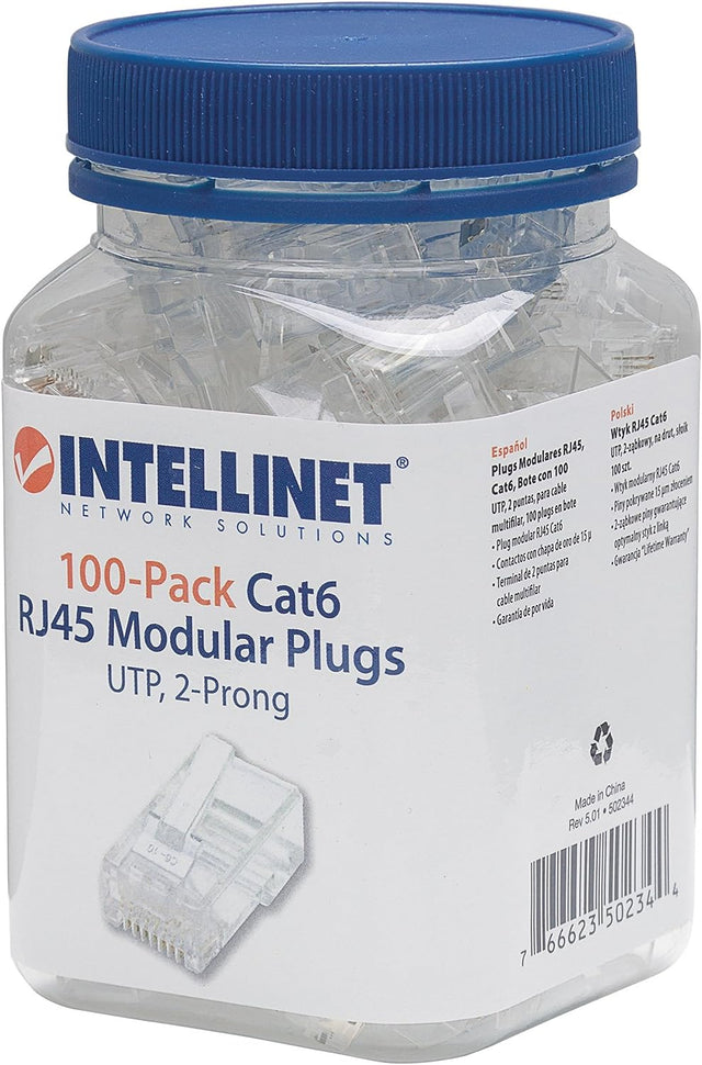 Plug Int Rj45 Cat 6 Utp Multifilar Bote Con 100 Pzas FullOffice.com