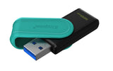 Kingston Technology 128GB Portable USB 3.2 Gen 1 DataTraveler Exodia S (Black/Turquoise) Memoria Flash 128 GB USB tipo A 3.2 Gen 1 (3.1 Gen 1) Si