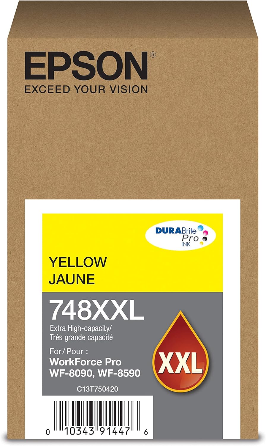 Cartucho Epson 748XXL Amarillo, 7000 Páginas