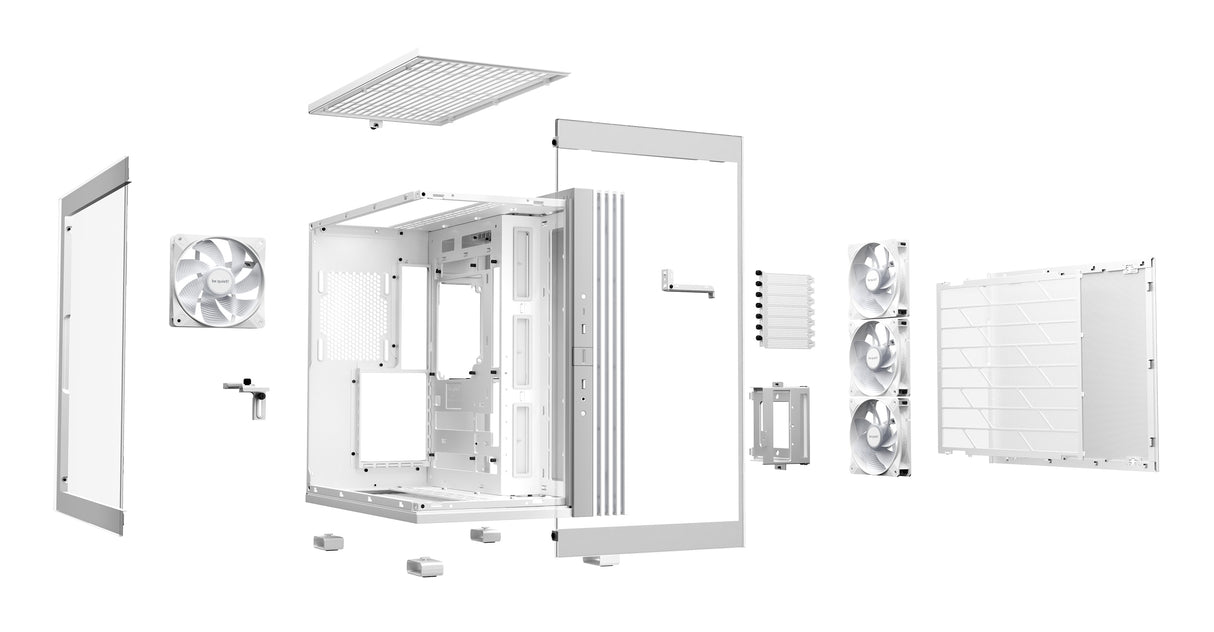 be quiet! LIGHT BASE 600 LX White carcasas ordenador Midi Tower PC Blanco ATX, micro ATX, Mini-ITX