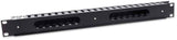 Intellinet Organizador Horizontal 19", 1U, (Metal) Rack Panel de gestión de cables Negro 500 g