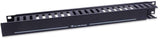 Intellinet Organizador Horizontal 19", 1U, (Metal) Rack Panel de gestión de cables Negro 500 g