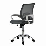mundo in Silla Ejecutiva 107 Mesh Gris asiento acolchado respaldo acolchado, Cromo, 570 mm