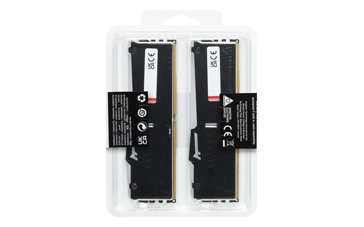 Kingston Technology 32GB 6000MT/s DDR5 CL36 DIMM (Kit of 2) FURY Beast RGB EXPO Memoria RAM Si 36 32 GB 2 x 16 GB