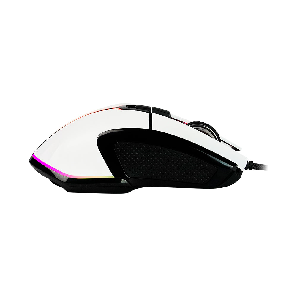 Game Factor MOG602-BK ratón Juego Diestro USB tipo A Opto-mecánica 19000 DPI, Negro