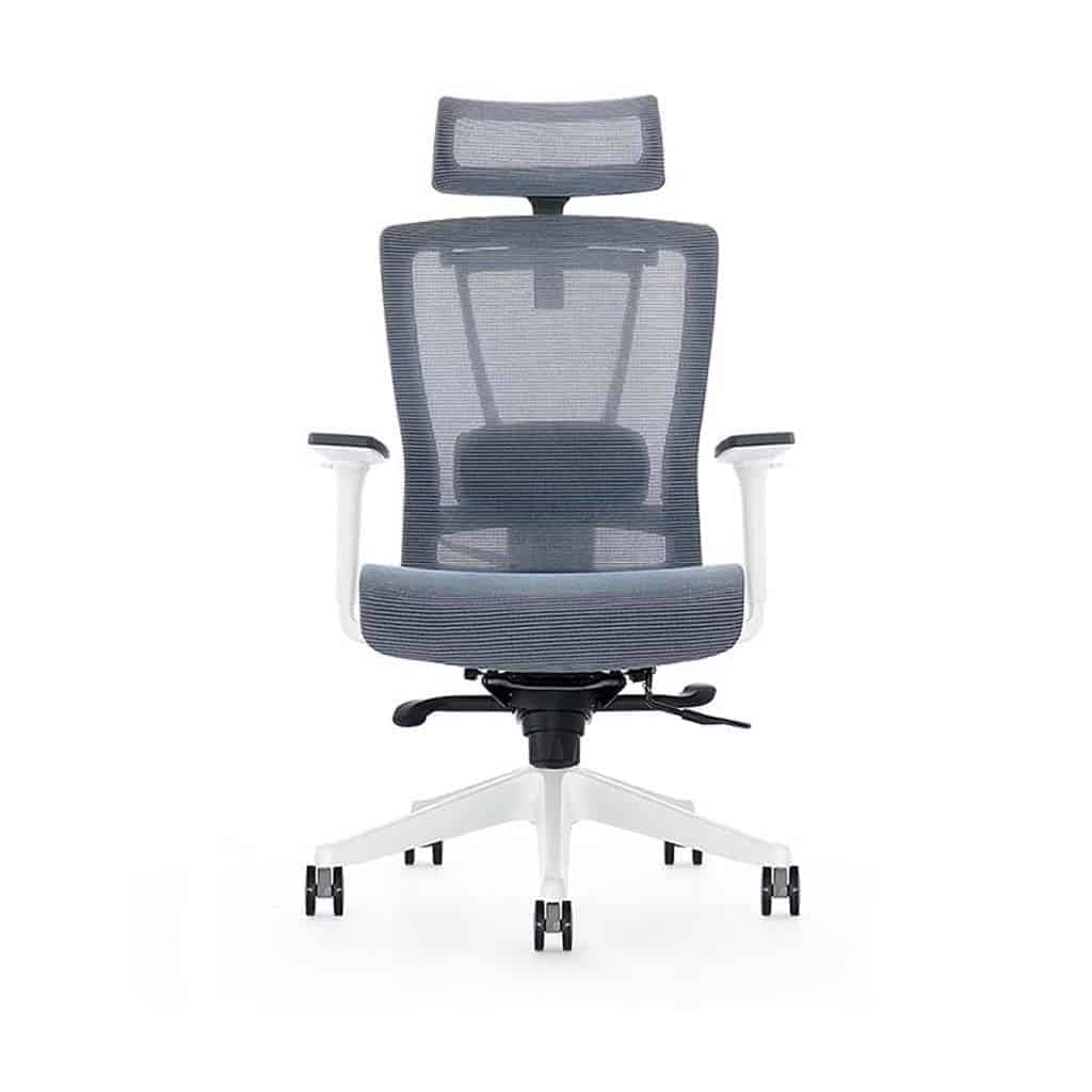 Silla Ejecutiva H1 Mesh Color Gris Estructura Blanca