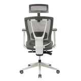 Silla Ejecutiva H1 Mesh Color Gris Estructura Blanca