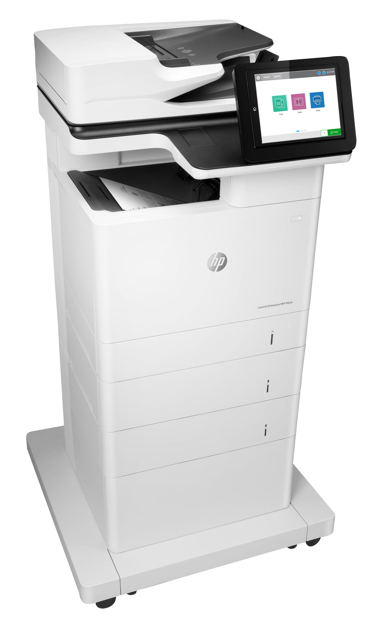 HP LaserJet Enterprise M634dn Multifunction Blanco y negro Impresora, Ethernet solamente; Copiadora, escáner