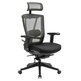 Silla Ejecutiva H1 Mesh Asiento y Estructura Negro