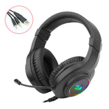 REDRAGON H260-RGB HYLAS, Auricular stereo multiplataforma, iluminación RGB, Alámbrico, Juego, 20 - 20000 Hz