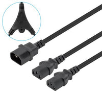 Manhattan 157469 cable de transmisión Negro 1,8 m C14 acoplador Acoplador C13 2 x