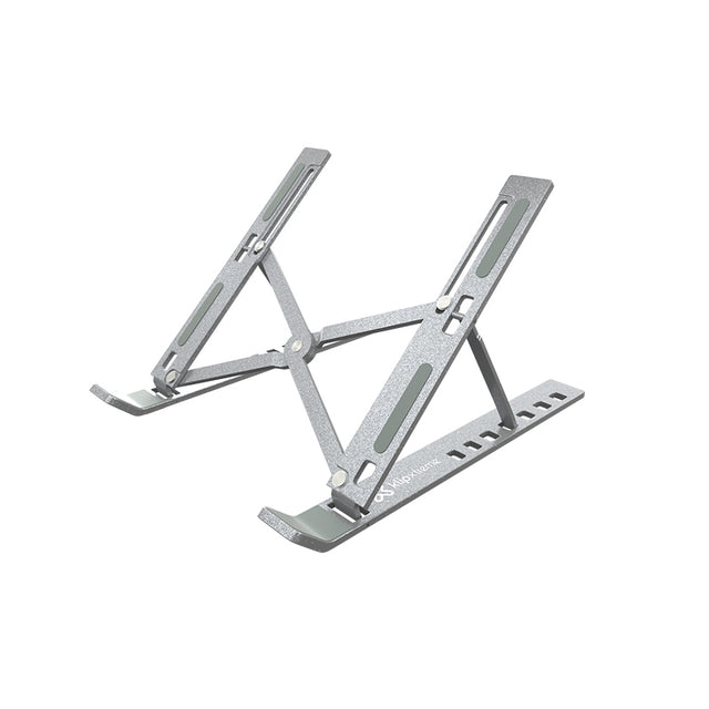 Klip Xtreme KAS-002 soporte para laptop Soporte para computadora portátil Plata 39.6 cm (15.6"), Aluminio, Silicona