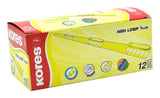Kores 36001 marcador 12 pieza(s) Punta de cincel Amarillo