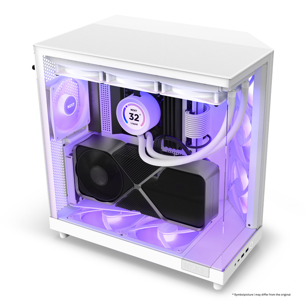 NZXT H6 Flow RGB Midi Tower Blanco, ATX, Micro ATX, Mini-ITX, CC-H61FW-R1