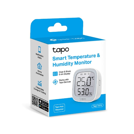 Sensor de Temperatura y Humedad TP-Link Tapo T315, WiFi 2.4GHz, 50m de Alcance, Control Remoto