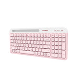 Acteck Creator Virtuos Silk MK720 teclado Ratón incluido Universal Bluetooth Español Rosa, Blanco, Inalámbrico, Interrup