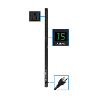 Tripp Lite PDUMV15 PDU Monofásico de 1.4kW con Medidor Digital Local, Tomacorrientes de 120V (16 5-15R), 5-15P, Cable de