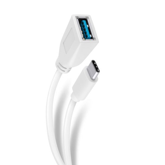 Steren USB-470 cable USB USB 3.2 Gen 1 (3.1 Gen 1) 0.2 m USB A USB C Blanco