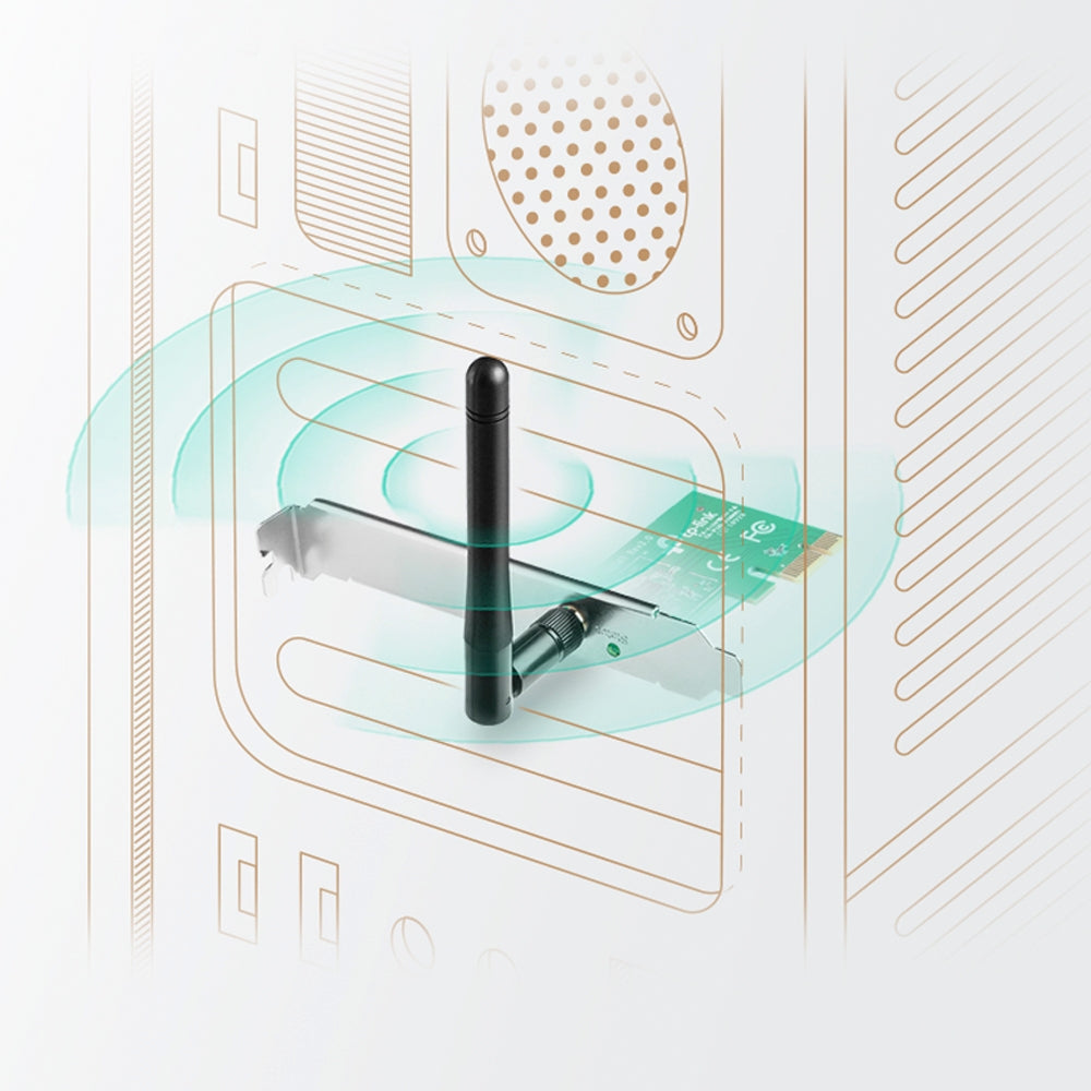 Tarjeta de Red Inalámbrica TP-LINK PCIe N150 1 Antena 2dBi TL-WN781ND