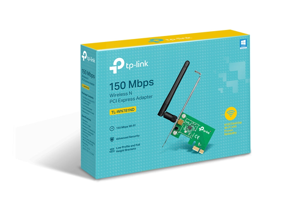 Tarjeta de Red Inalámbrica TP-LINK PCIe N150 1 Antena 2dBi TL-WN781ND