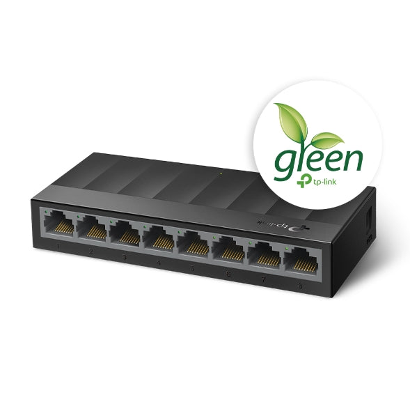 Switch de Escritorio TP-LINK 8-Port 10/100/1000Mbps Gigabit Ethernet con QoS / LS1008G