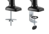 Manhattan Soporte doble de sobremesa para TV/monitores (Articulado con muelle), para pantallas de 10" a 27", fijación co