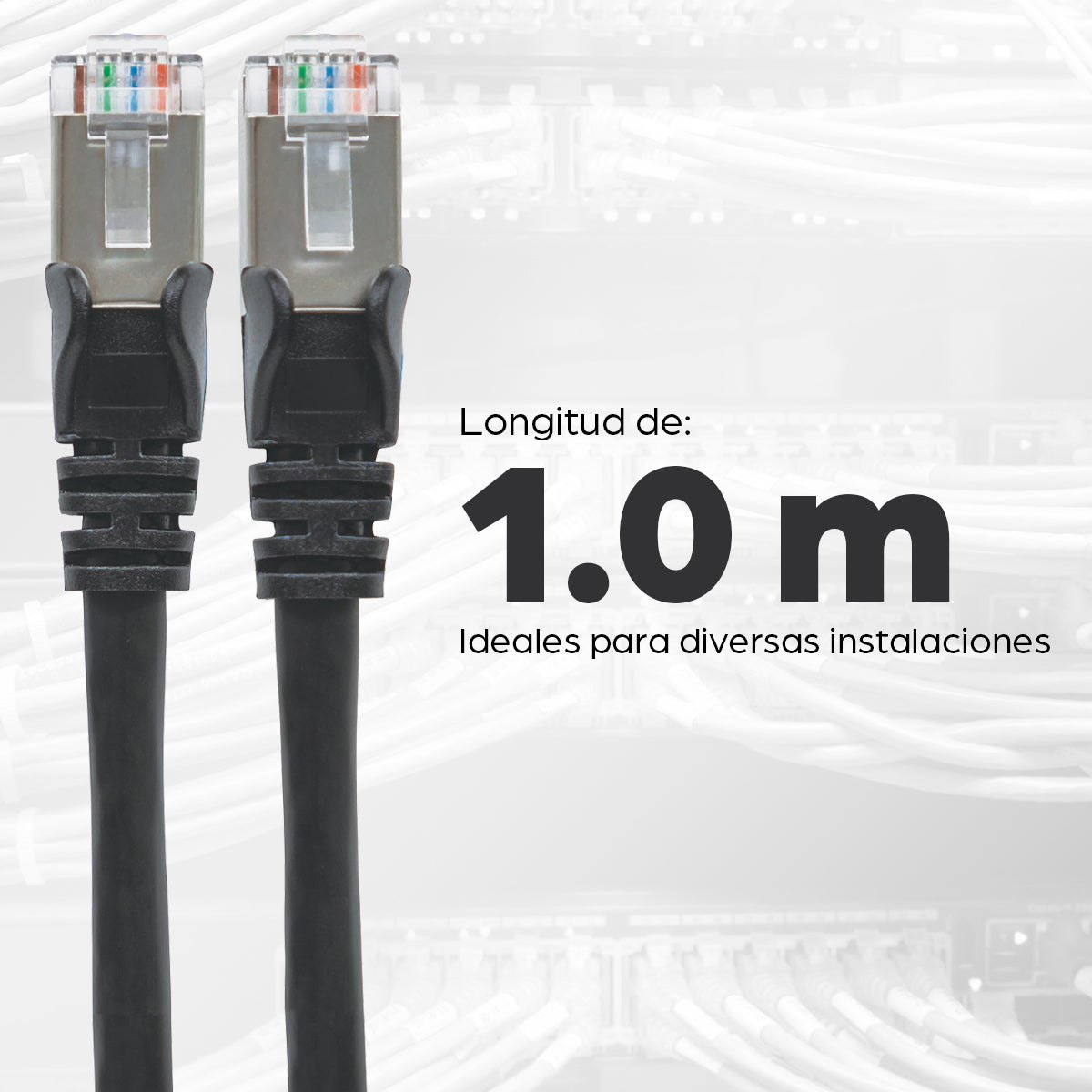 Intellinet Cable de Red Cat6a S/FTP, 0.9 m, Negro Cable Negro 1 m Cat6a S/FTP (S-STP)