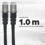 Intellinet Cable de Red Cat6a S/FTP, 0.9 m, Negro Cable Negro 1 m Cat6a S/FTP (S-STP)