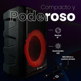 Vorago KSP-302 altavoz portátil y para fiesta Altavoz portátil mono Negro 30 W, 4 Ohmio, Inalámbrico y alámbrico