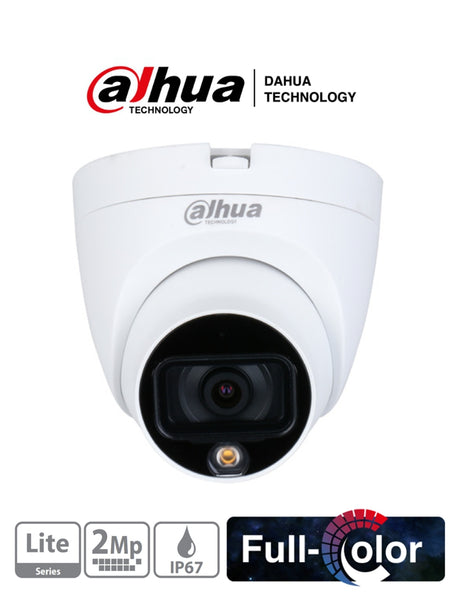 Camara Dahua Hac-Hdw1209Tlqp-Led Domo 1080P Full Color 2.8Mm Luz Blanca 20Mts Starlight Ip67 FullOffice.com