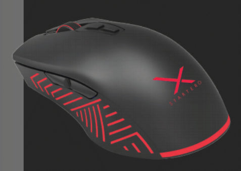 XZEAL XSAMGA1B ratón Juego Diestro USB tipo A 4800 DPI, Negro | Ratones