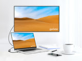 Manhattan Cable USB-C a HDMI, 4K@60Hz + USB 5 Gbps (USB 3.2 Gen1 / USB 3.0), 11 cm, macho a macho, negro/plata, 3 años de garantía Cable Derecho Derecho 0,11 m USB Tipo C