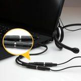 StarTech.com Adaptador de Auriculares con Micrófono Mini-Jack 3,5mm 4 pines a Conectores Separados de Auriculares y de Micrófono - M a 2xH divisores de audio 3.5 mm 2 x 3.5 mm Macho Hembra
