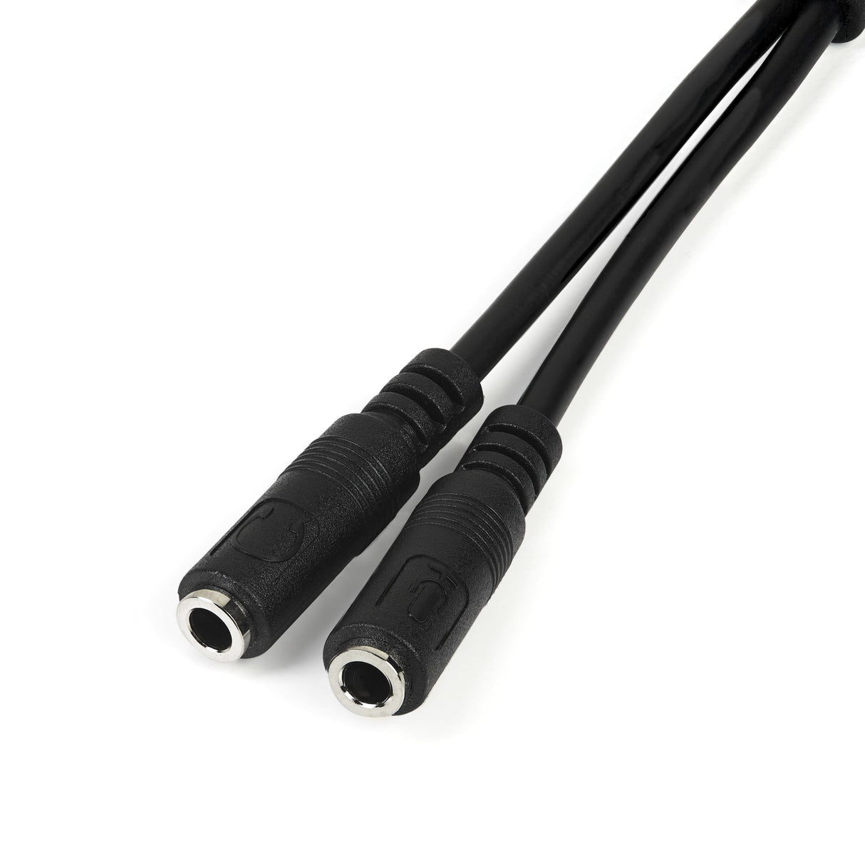 StarTech.com Adaptador de Diadema Mini-Jack 3.5mm 4 pines a Conectores Separados de Audífonos y de Micrófono - M a 2xH