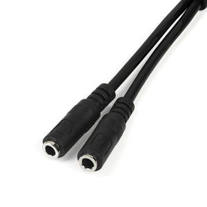 StarTech.com Adaptador de Auriculares con Micrófono Mini-Jack 3,5mm 4 pines a Conectores Separados de Auriculares y de Micrófono - M a 2xH divisores de audio 3.5 mm 2 x 3.5 mm Macho Hembra
