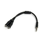 StarTech.com Adaptador de Auriculares con Micrófono Mini-Jack 3,5mm 4 pines a Conectores Separados de Auriculares y de Micrófono - M a 2xH divisores de audio 3.5 mm 2 x 3.5 mm Macho Hembra