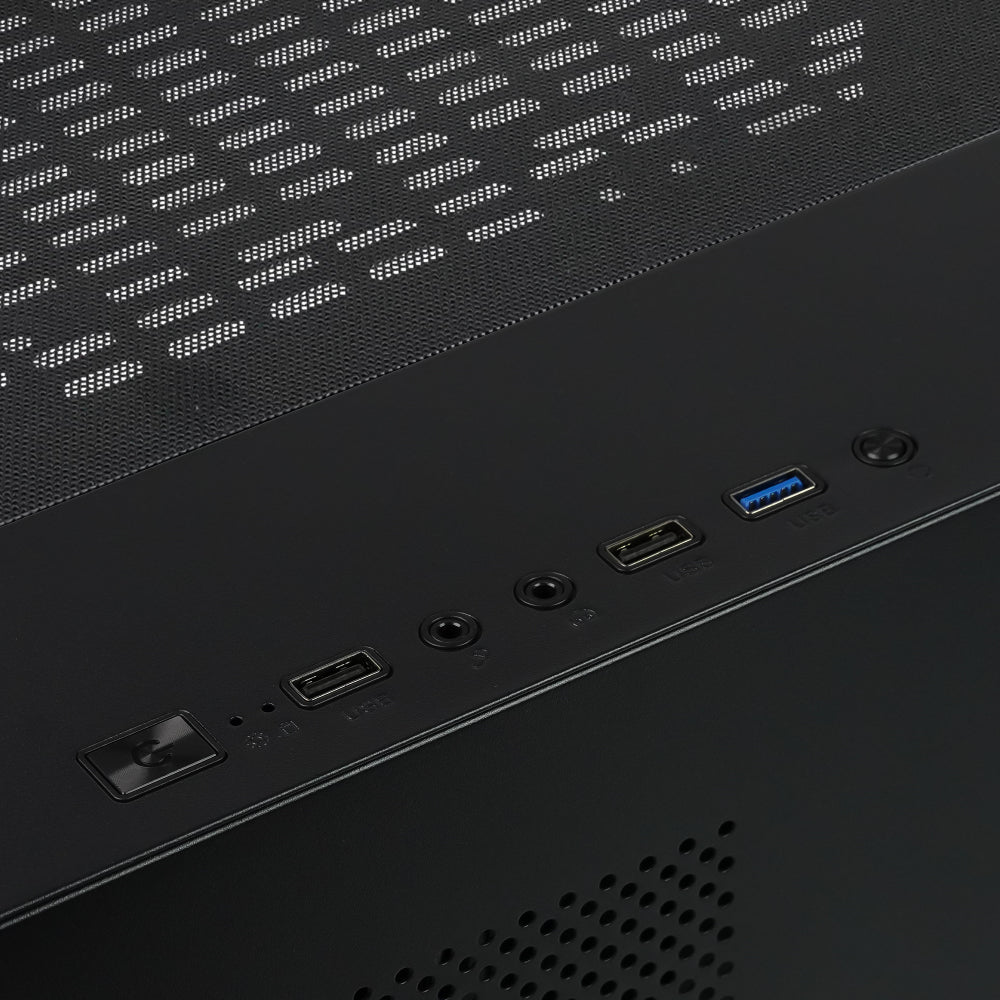 Game Factor CSG570 gabinete de computadora Midi Tower Negro, ATX, Micro ATX, Mini-ITX