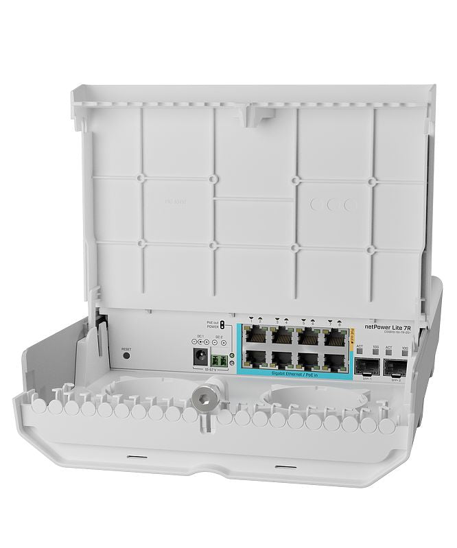 CSS610-1GI-7R-2S+OUT, NetPower Lite 7R, Switch Smart 7 puertos PoE Inverso Gigabit